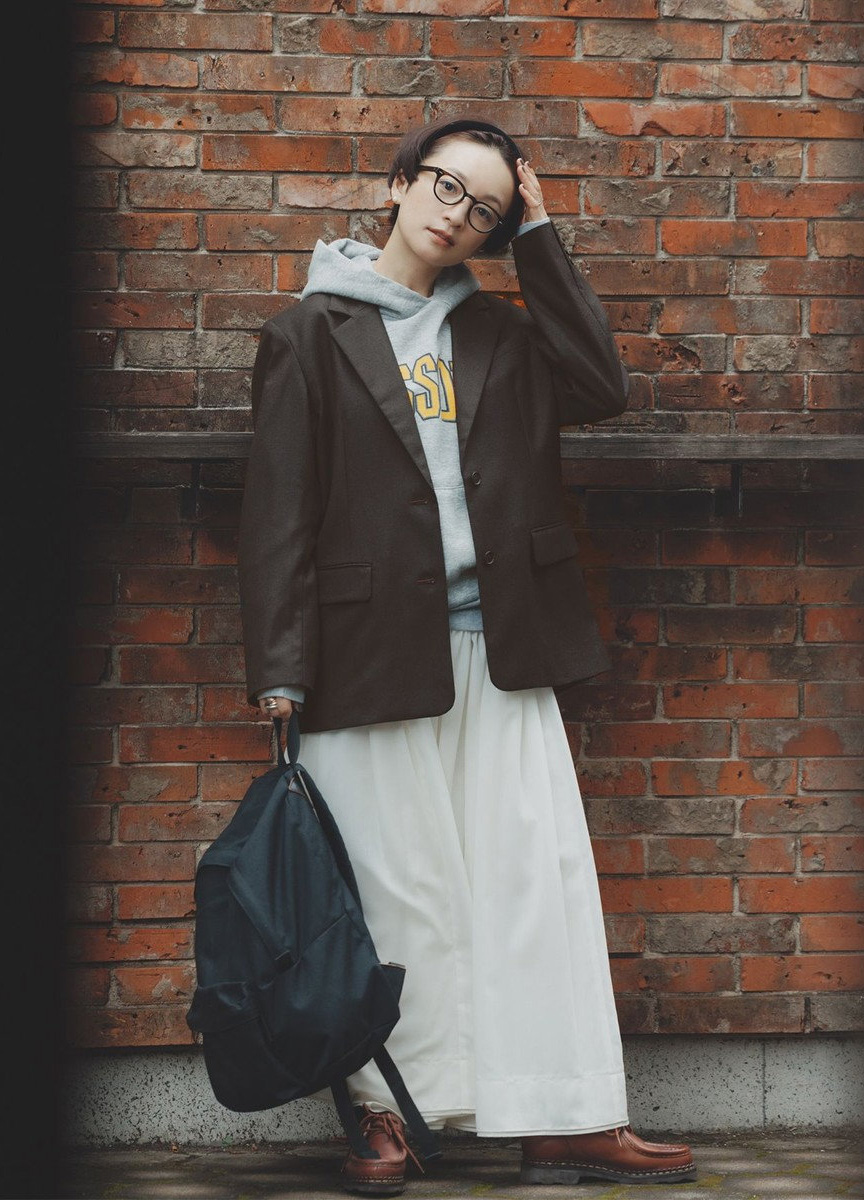 雙層抓褶蛋糕長裙